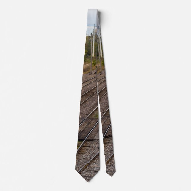 Jeff City Railways Tracks Neck Tie Krawatte (Vorderseite)