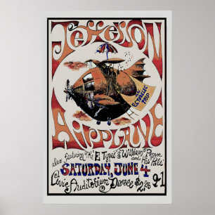 Jefferson Air Plane 1966 Konzertposter Druck 1 Poster