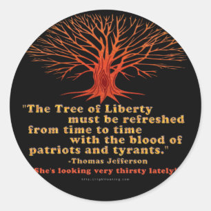 Jefferson-Baum der Freiheit Runder Aufkleber