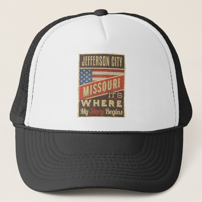 Jefferson City Missouri Truckerkappe (Vorderseite)