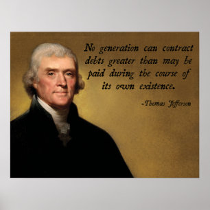 Jefferson-Defizit-Zitat Poster
