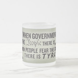 Jefferson-Freiheits-Zitat-Tasse Mattglastasse