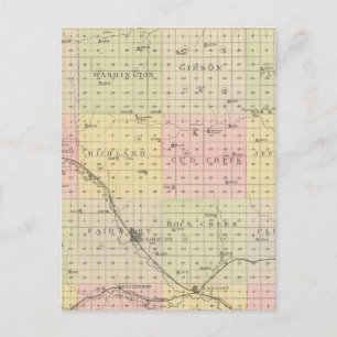 Jefferson Landkreis, Nebraska Postkarte
