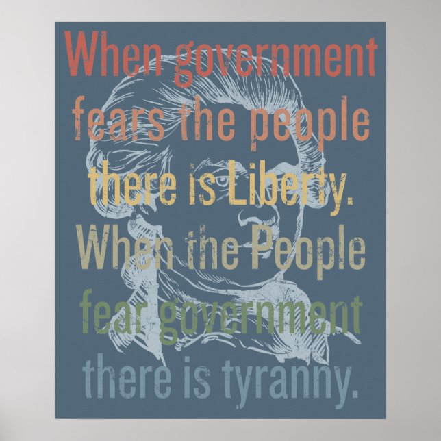 Jefferson Liberty Quote Print Poster (Vorne)