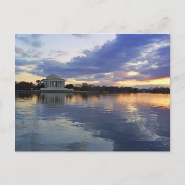 Jefferson Memorial Sunset Postcard Postkarte (Vorderseite)
