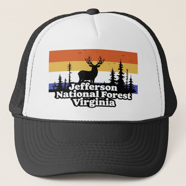 Jefferson National Forest Virginia Truckerkappe (Vorderseite)