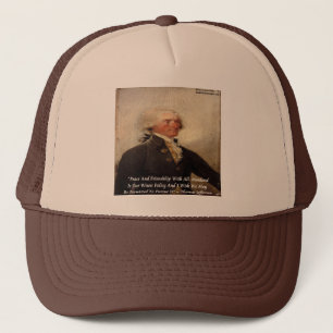 Jefferson "Peace/Friendship" Zitat Truckerkappe