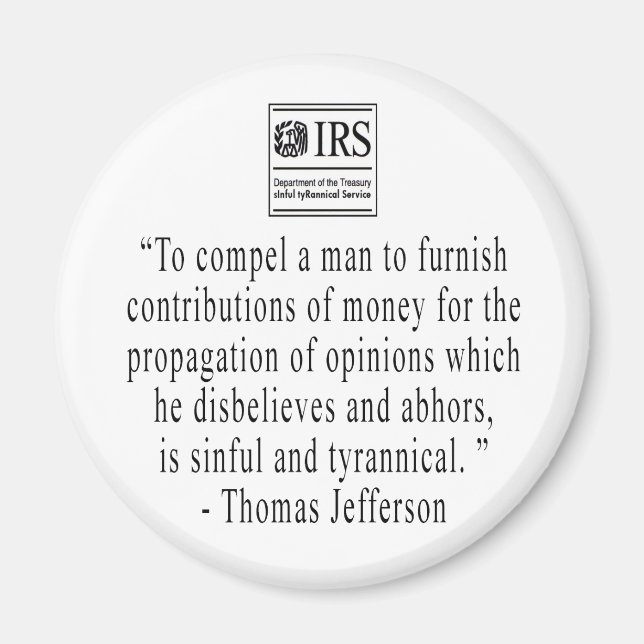 Jefferson Quote Magnet (Vorne)