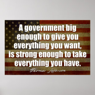 Jefferson - Regierung groß genug Instant Download Poster