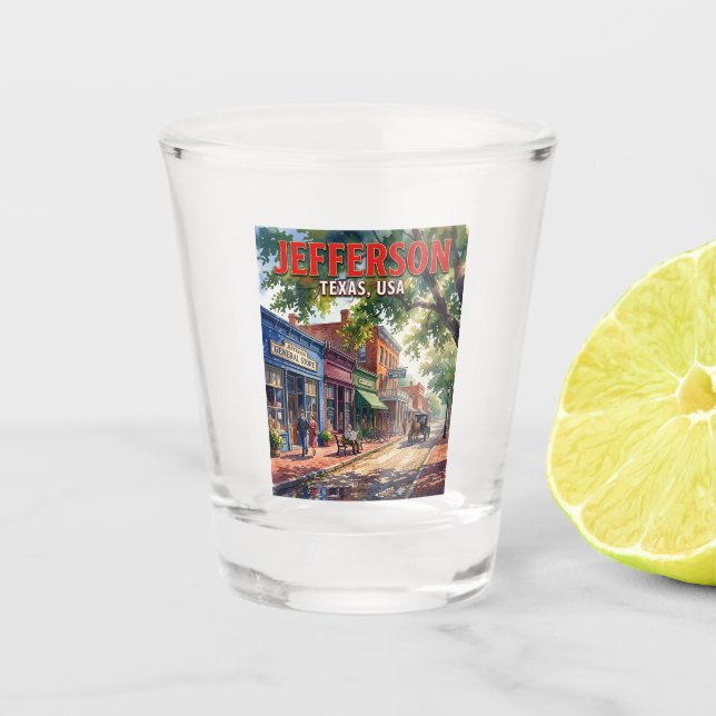 Jefferson, Texas, USA USA Schnapsglas (Vorderseite)