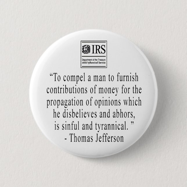 Jefferson-Zitatknopf Button (Vorderseite)