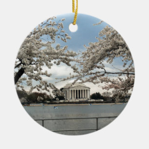JeffersonerinnerungsWashington DC-Kirschblüten Keramik Ornament