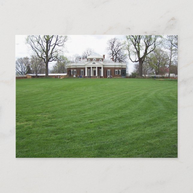 Jefferson's Monticello... der Hinterhof im April.. Postkarte (Vorderseite)