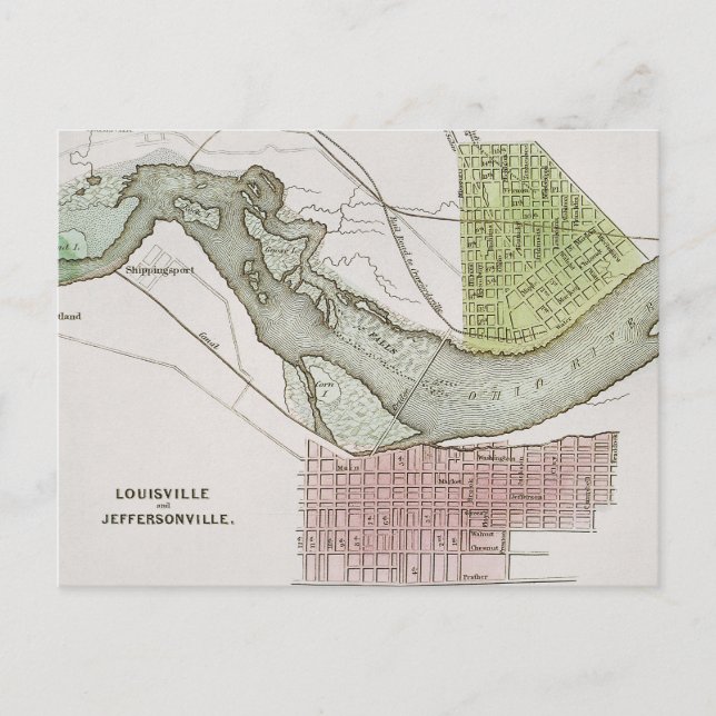 JEFFERSONVILLE, INDIANA: KARTE (Vorderseite)
