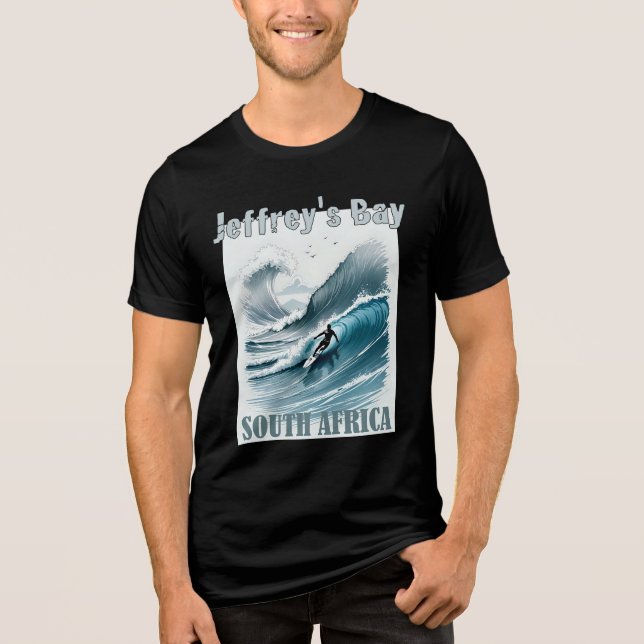 Jeffrey's Bay Surfing Adventure Tri-Blend Shirt (Vorderseite)