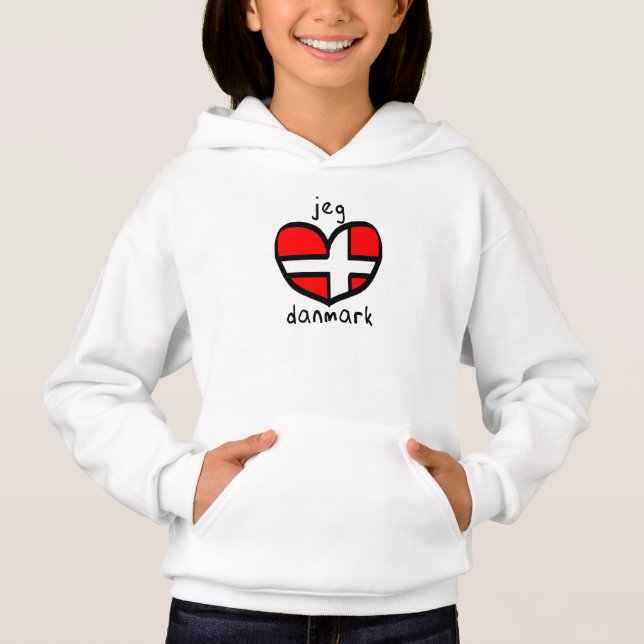 Jeg Elsker Danmark Hoodie (Vorderseite)