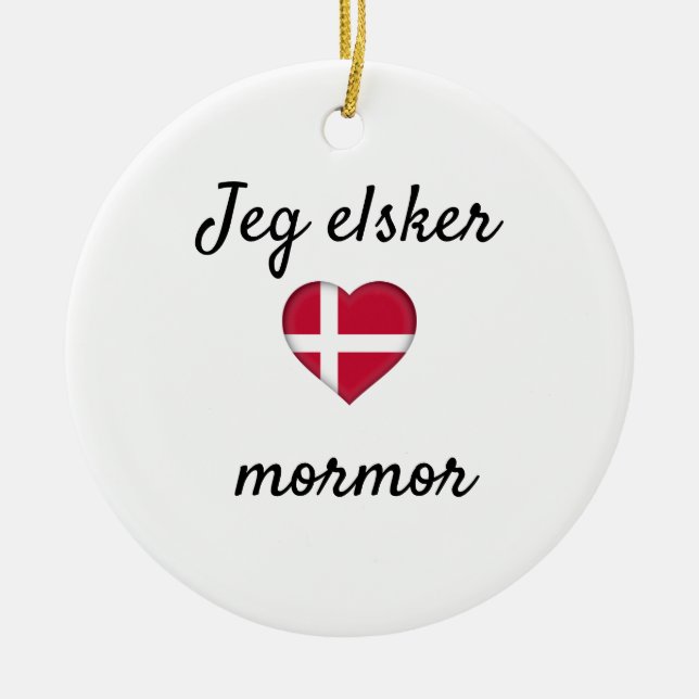 Jeg elsker mormor keramik ornament (Vorne)