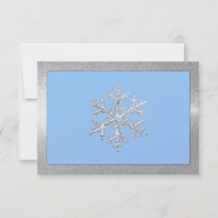 Jegliche Colour Icy Snowflakes Feierabend UAWG RSVP Karte