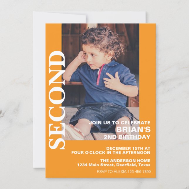 Jegliche Einladung zum Foto zum Geburtstag (Vorderseite)