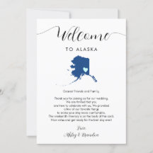 Jegliche Farbe Alaska Hochzeitstag Begrüßungsschre
