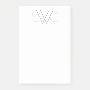 Jegliche Farbe - Modernes Monogramm Post-It-Editor Post-it Klebezettel