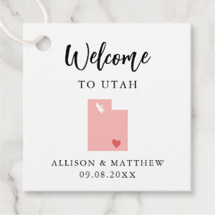 Jegliche Farbe Utah Wedding Welcome Bag Geschenkanhänger
