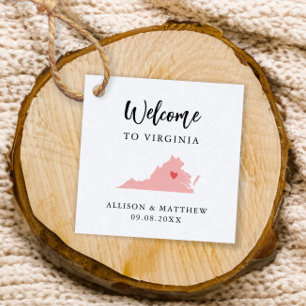 Jegliche Farbe Virginia Wedding Welcome Bag Geschenkanhänger