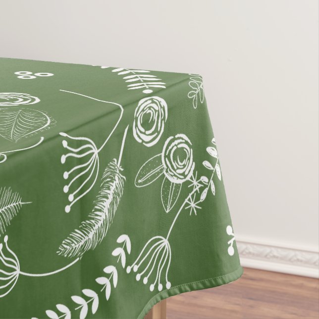 Jegliche farbige Blumengarne Swirl Cotton Tableclo Tischdecke (Beispiel)