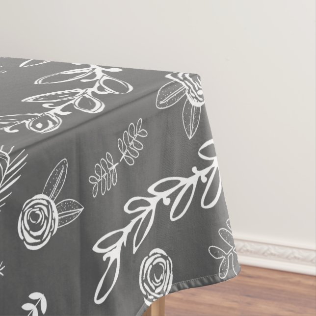 Jegliche farbige Blumengarne Swirl Cotton Tableclo Tischdecke (Beispiel)