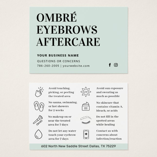 Jegliche farbliche Ombre Pulver Brows Aftercare-Ra (Vorne & Hinten)