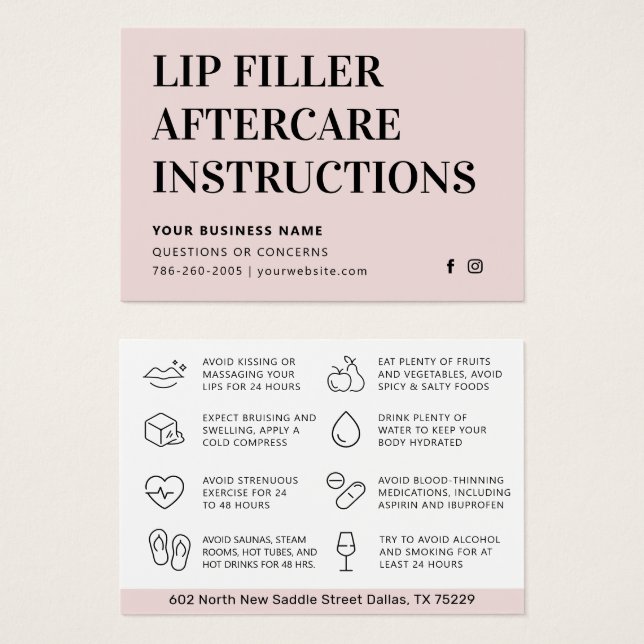 Jegliche farbrosa Lippenflasche Botox Aftercare-Ka (Vorne & Hinten)