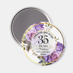 Jegliche Hochzeit (35) Gold Frame Rose Jahrestag Magnet