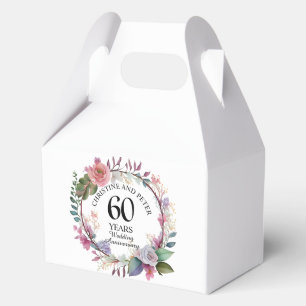Jegliche Hochzeit (60) Eleganter Blumenjubiläum Geschenkschachtel