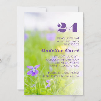 Jegliche Lila Geburtstagsfeier Einladung