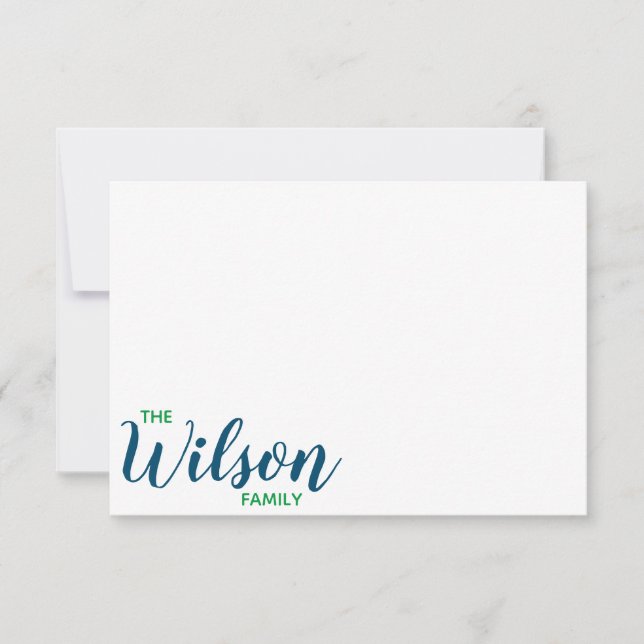 Jegliche Mitteilungskarten - Skript- und Blockfami (Vorderseite)