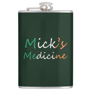 Jegliche Namen Medicine überlagerte sich auf dem Flachmann