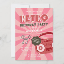 Jegliche Retro Groovy 70er Music Geburtstagsparty