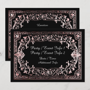 Jegliche Rose Gold Frame Einladung