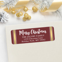 Jegliche Text Burgund & Gold Weihnachtszeit-Rückse