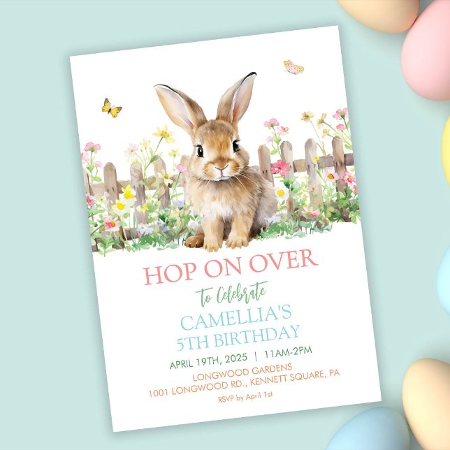 Jegliche Veranstaltung - Bunny Birthday Baby Dusch Einladung (Von Creator hochgeladen)