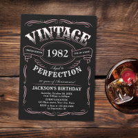 Jegliche Vintage Whiskey-Theme Geburtstagseinladun