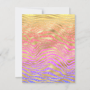 Jeglicher Fall Gold Zebra und Glitzer Card