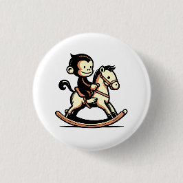 Jeglicher Farbaffe beim Rockpferd Button