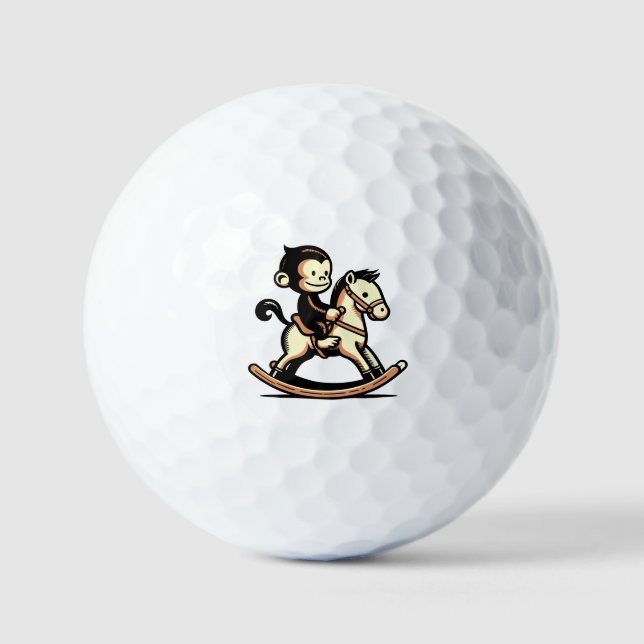 Jeglicher Farbaffe beim Rockpferd Golfball (Vorderseite)
