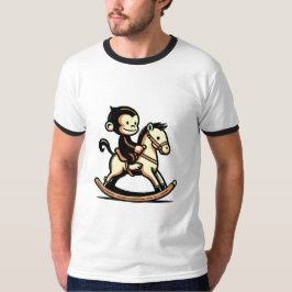 Jeglicher Farbaffe beim Rockpferd T-Shirt