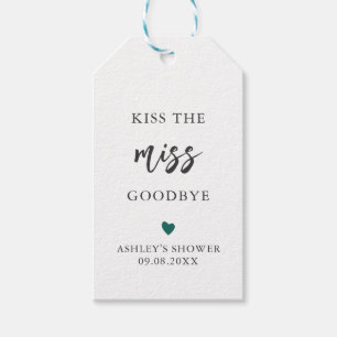 Jeglicher Farbkuss zum Miss-Goodbye-Brautparty Geschenkanhänger