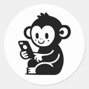 Jeglicher Farbmonkey Runder Aufkleber