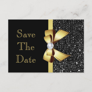Jeglicher Geburtstag Save the Date schwarz und Gol
