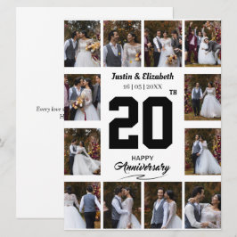 Jeglicher glücklicher Jahrestag 12 FotoCollage Karte