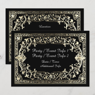 Jeglicher Goldrahmen Einladung